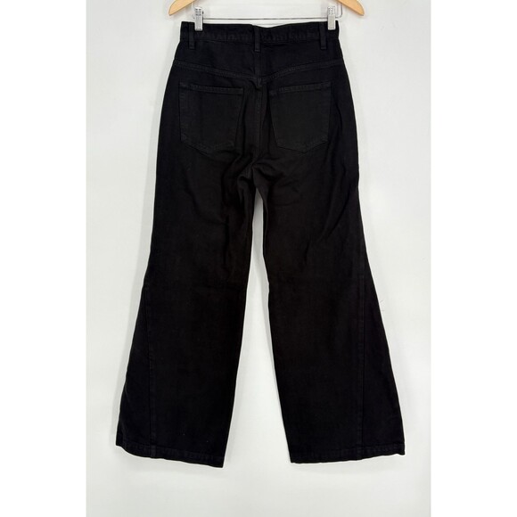 Frame Denim Le Baggy Palazzo Wide Leg Flare Black Jeans Size 26 - Picture 7 of 10